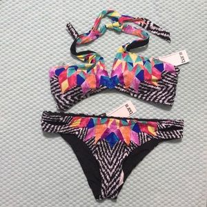 Bar III Feathered Daze Bikini set